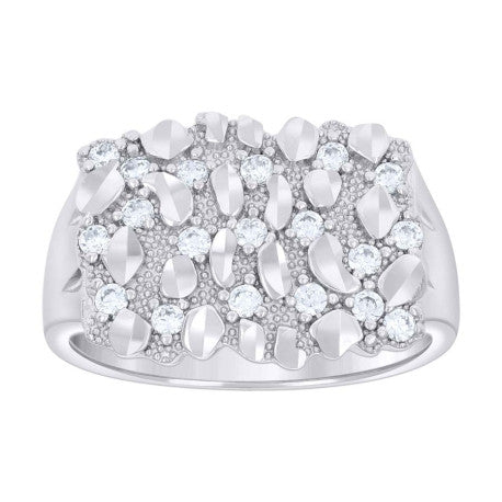 925 Sterling Silver Cz Ring S8-S13