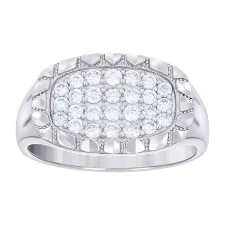 925 Sterling Silver Cz Ring S8-S13