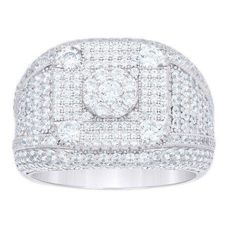 925 Sterling Silver Cz Ring S9-S11