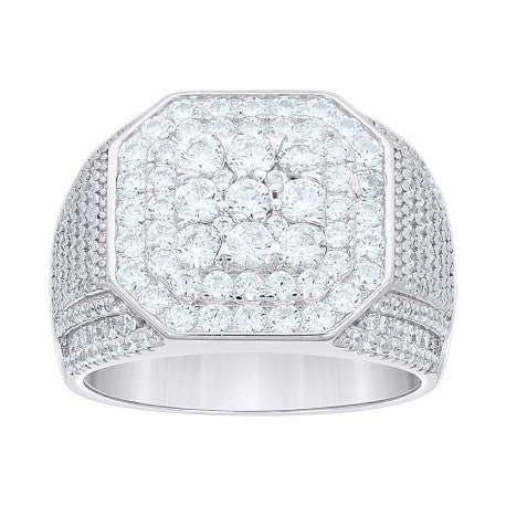 925 Sterling Silver Cz Ring S9-S11