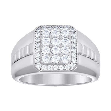 925 Sterling Silver Cz Ring S9-S11