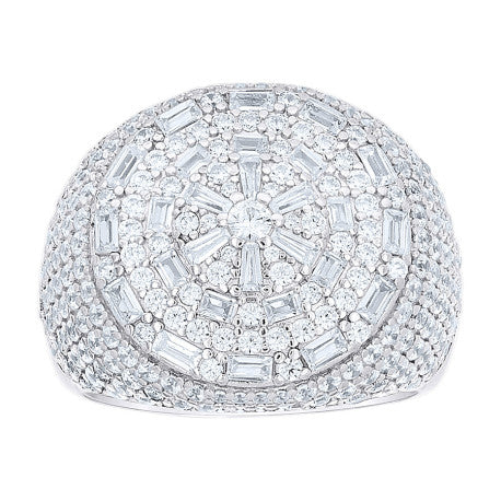 925 Sterling Silver Cz Ring S9-S11