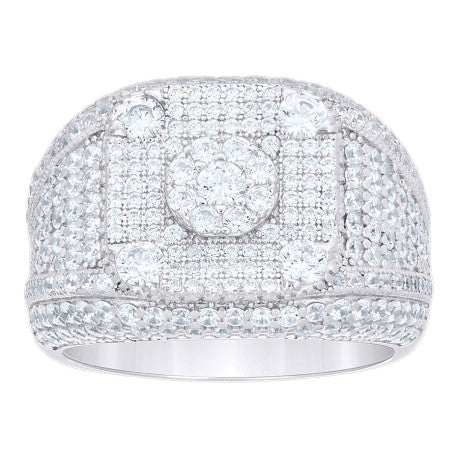 925 Sterling Silver Cz Ring S9-S11