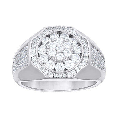 925 Sterling Silver Cz Ring S9-S11