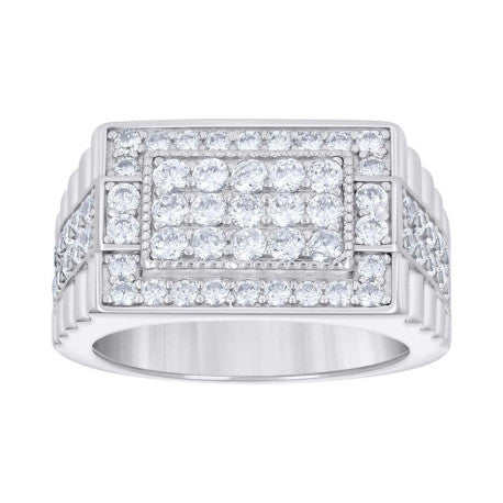 925 Sterling Silver Cz Ring S9-S11