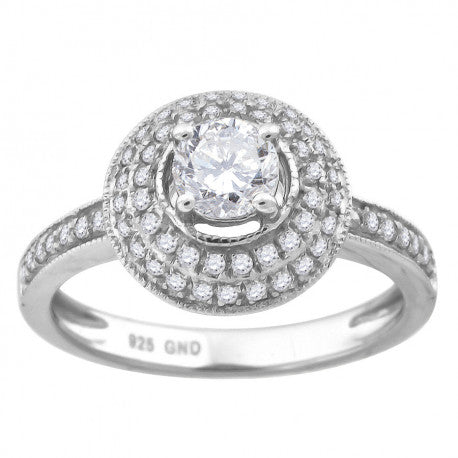 925 Sterling Silver Cz Ring