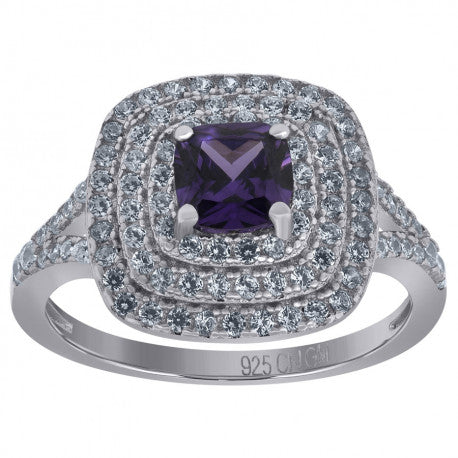 925 Sterling Silver Cz Ring