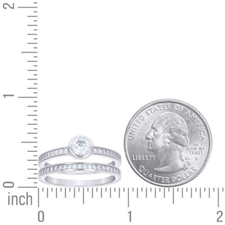 925 Sterling Silver Cz Ring