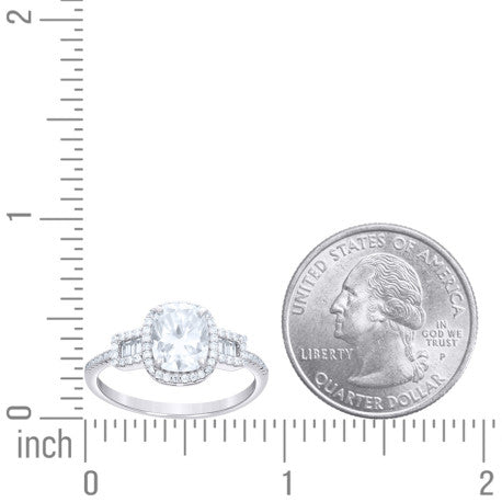 925 Sterling Silver Cz Ring