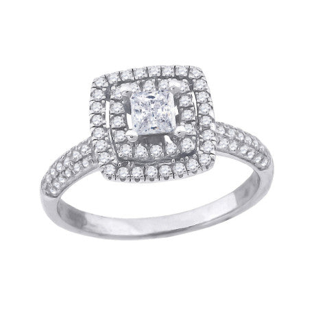 925 Sterling Silver Cz Ring