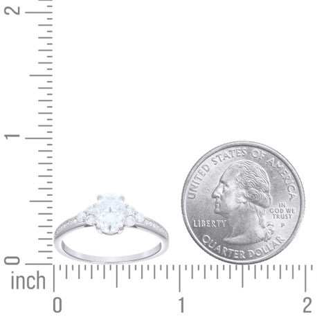 925 Sterling Silver Cz Ring