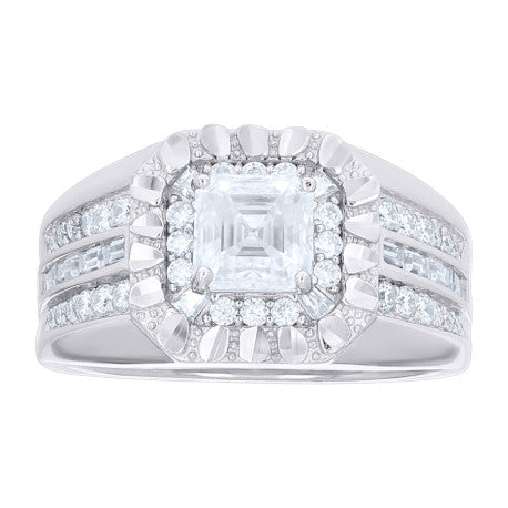 925 Sterling Silver Cz Ring
