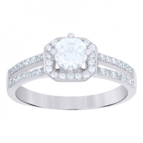 925 Sterling Silver Cz Ring