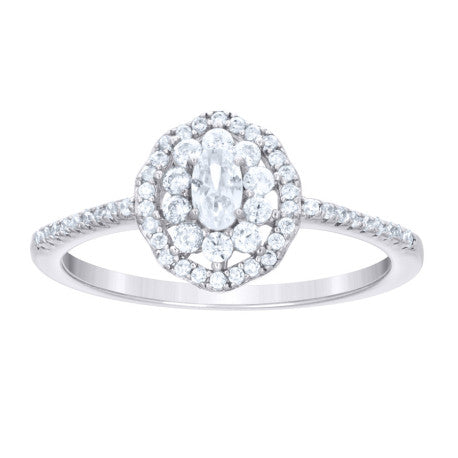 925 Sterling Silver Cz Ring