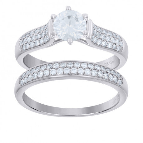 925 Sterling Silver Cz Rings S6-S10
