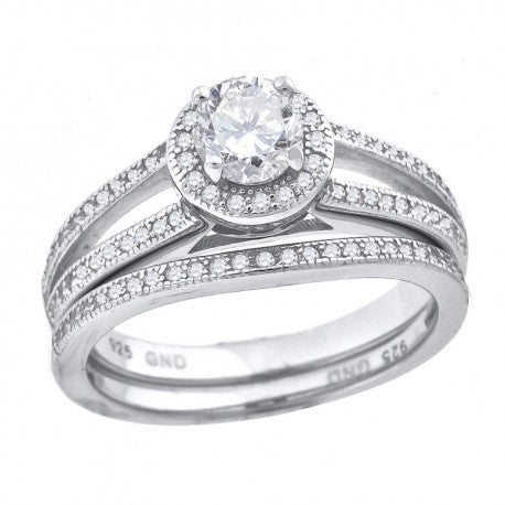 925 Sterling Silver CZ Rings S6-S9