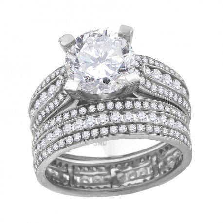 925 Sterling Silver CZ Rings S6-S9