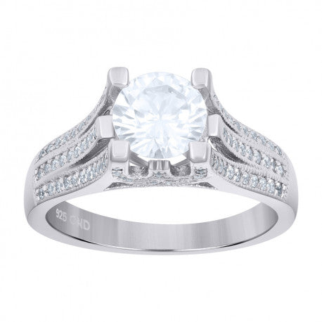 925 Sterling Silver Cz Rings S7-S9