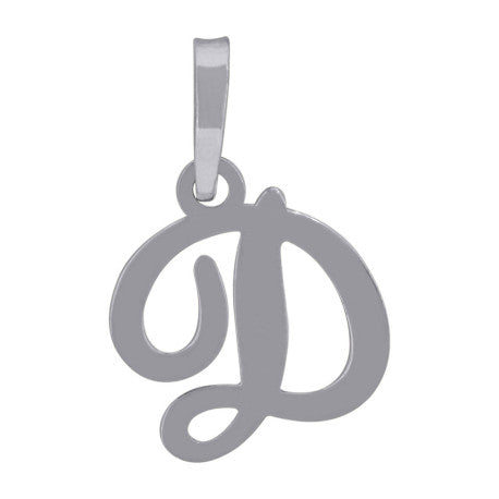 925 Sterling Silver "D" Initial Pendant