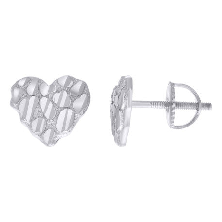 925 Sterling Silver Nugget Earrings