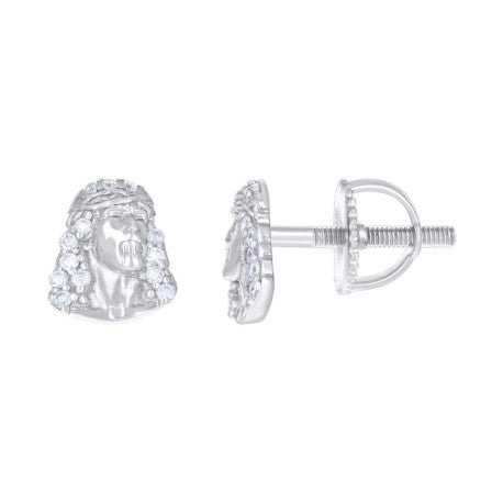 925 Sterling Silver Earrings Moissanite Ctw 0.13