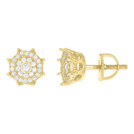 925 Sterling Silver Earrings Moissanite Ctw 0.34