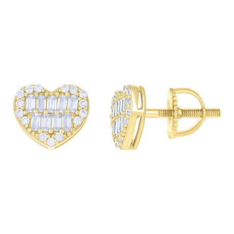 925 Sterling Silver Earrings Moissanite Ctw R:0.16