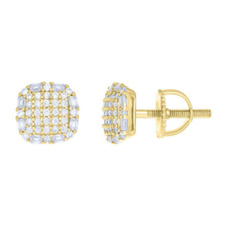 925 Sterling Silver Earrings Moissanite Ctw R:0.29