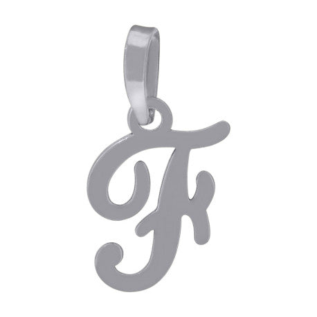 925 Sterling Silver "F" Initial Pendant