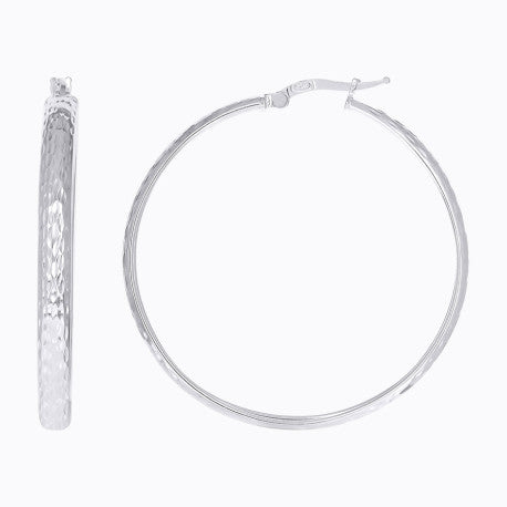 925 Sterling Silver Fancy Dc Earrings Hoop Silver