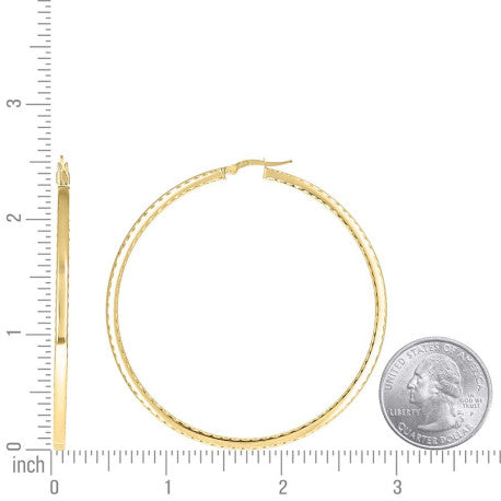 925 Sterling Silver Fancy Dc Earrings Hoop Yellow