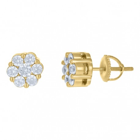 925 Sterling Silver Flower Earrings