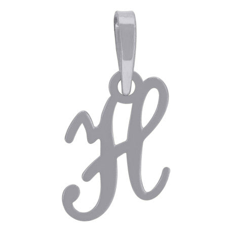 925 Sterling Silver "H" Initial Pendant