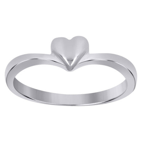 925 Sterling Silver Heart Ring S5 To S8