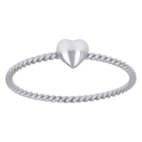 925 Sterling Silver Heart Ring S5 To S8