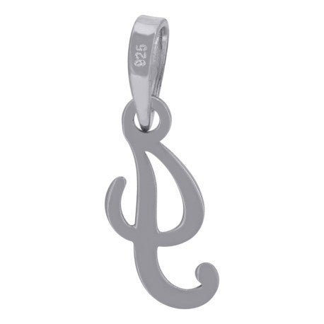 925 Sterling Silver "I" Initial Pendant