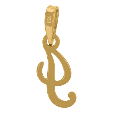 925 Sterling Silver "I" Initial Pendant