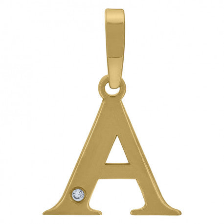 925 Sterling Silver Initial "A" Letter Pendant