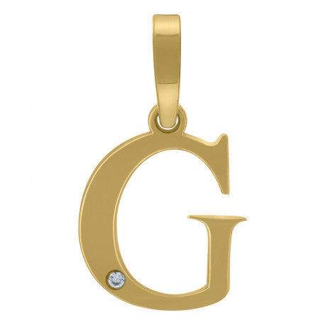 925 Sterling Silver Initial "G" Letter Pendant