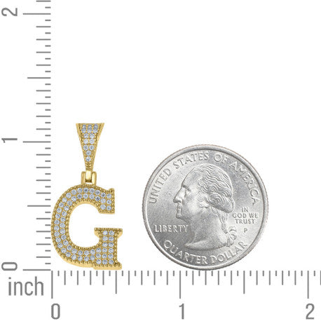 925 Sterling Silver Initial "G" Moissanite