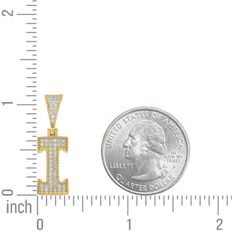925 Sterling Silver Initial "I" Moissanite