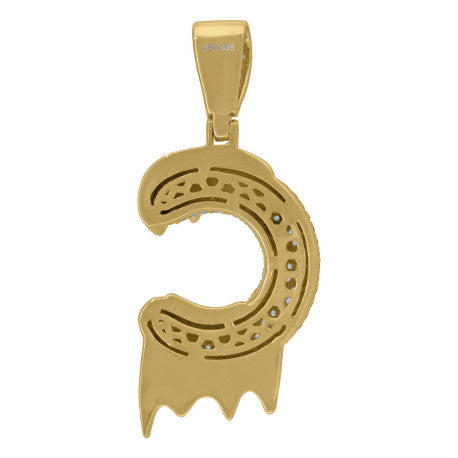925 Sterling Silver Initial Letter "C" Pendant