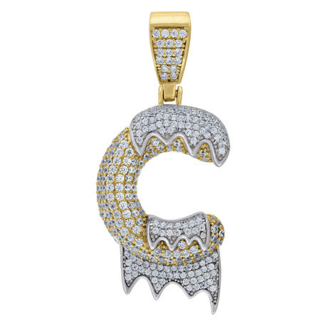 925 Sterling Silver Initial Letter "C" Pendant