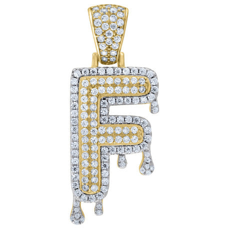 925 Sterling Silver Initial Letter "F" Pendant