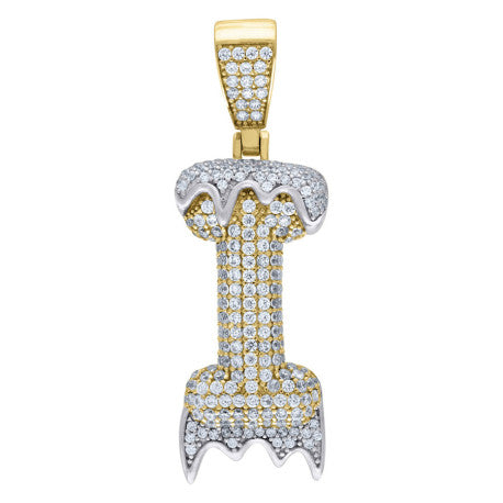 925 Sterling Silver Initial Letter "I" Pendant