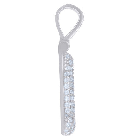 925 Sterling Silver Initial Letter Moissanite Pendant