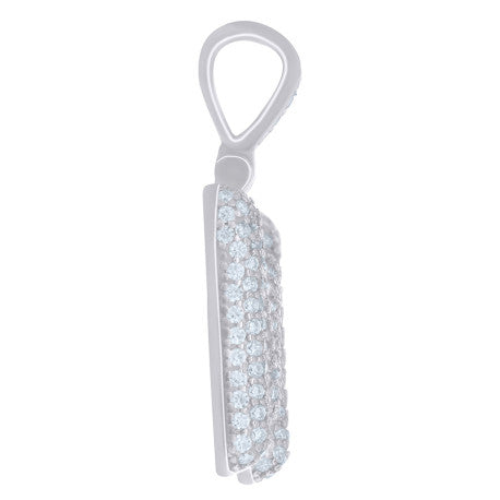 925 Sterling Silver Initial Letter Moissanite Pendant