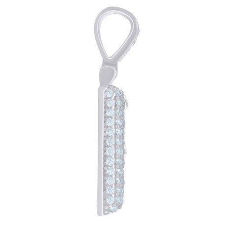 925 Sterling Silver Initial Letter Moissanite Pendant