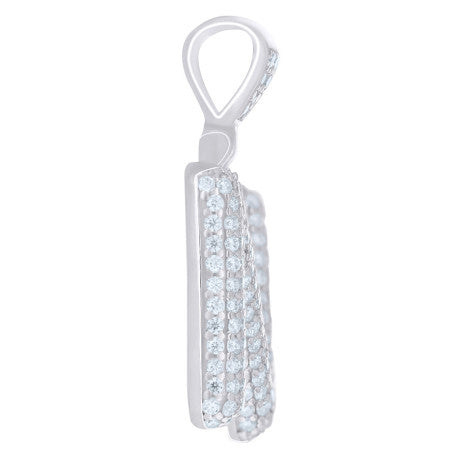 925 Sterling Silver Initial Letter Moissanite Pendant