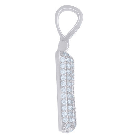 925 Sterling Silver Initial Letter Moissanite Pendant